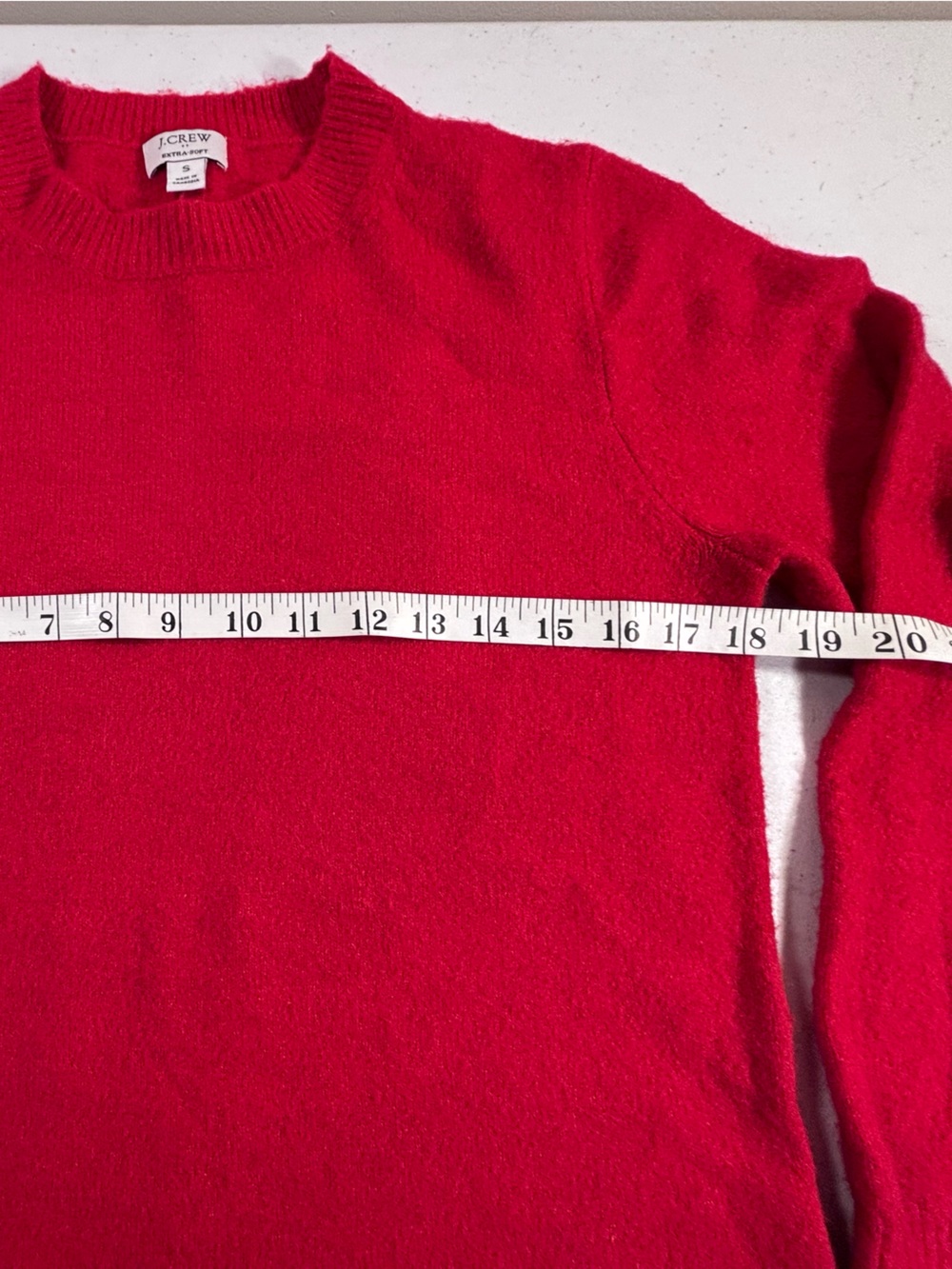 J. Crew Bright Red Crewneck Sweater